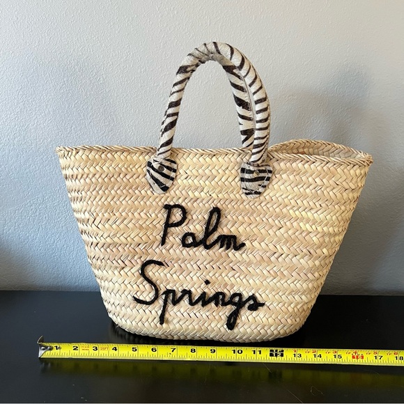 POOLSIDE Medium Beach Tote Palm Springs Personalized Zebra Handle - Picture 5 of 6